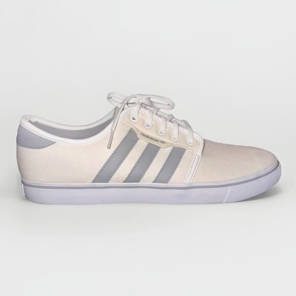 Adidas EVH-791004 2013 Off White Canvas Court 3 Stripe Shoes Men's 12 Low Top - Picture 1 of 10